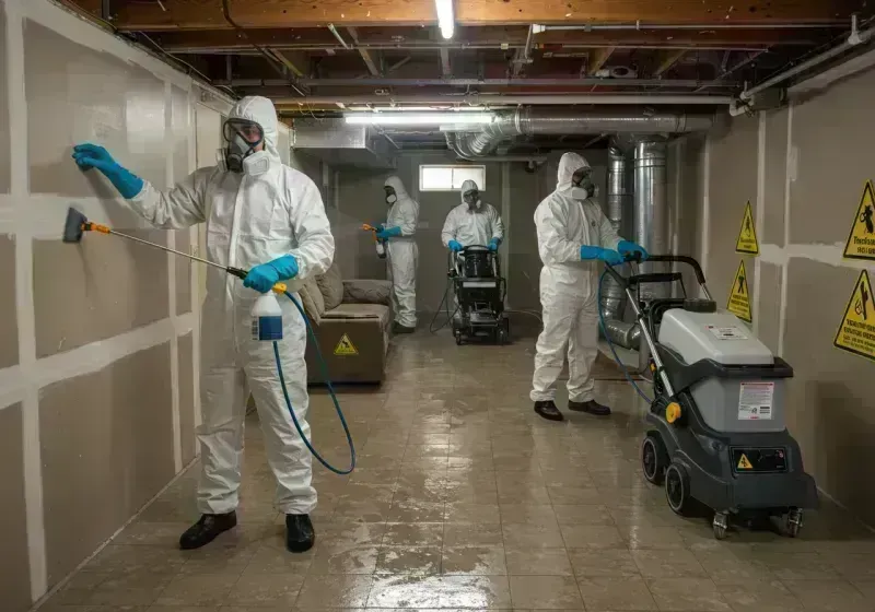 Basement Moisture Removal and Structural Drying process in Gold Canyon, AZ